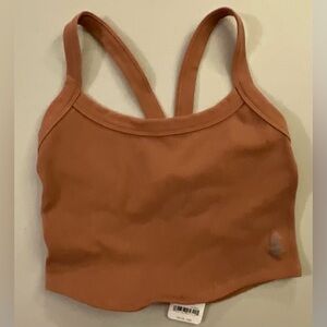 (NWT) Free People Movement Ribbed Sports Bra Crop Top XL | Rust